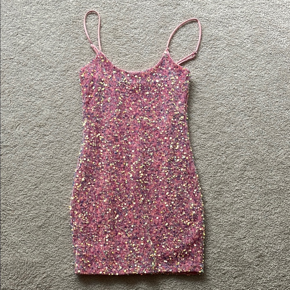 Lucy in the Sky Pink Sequin Mini Dress